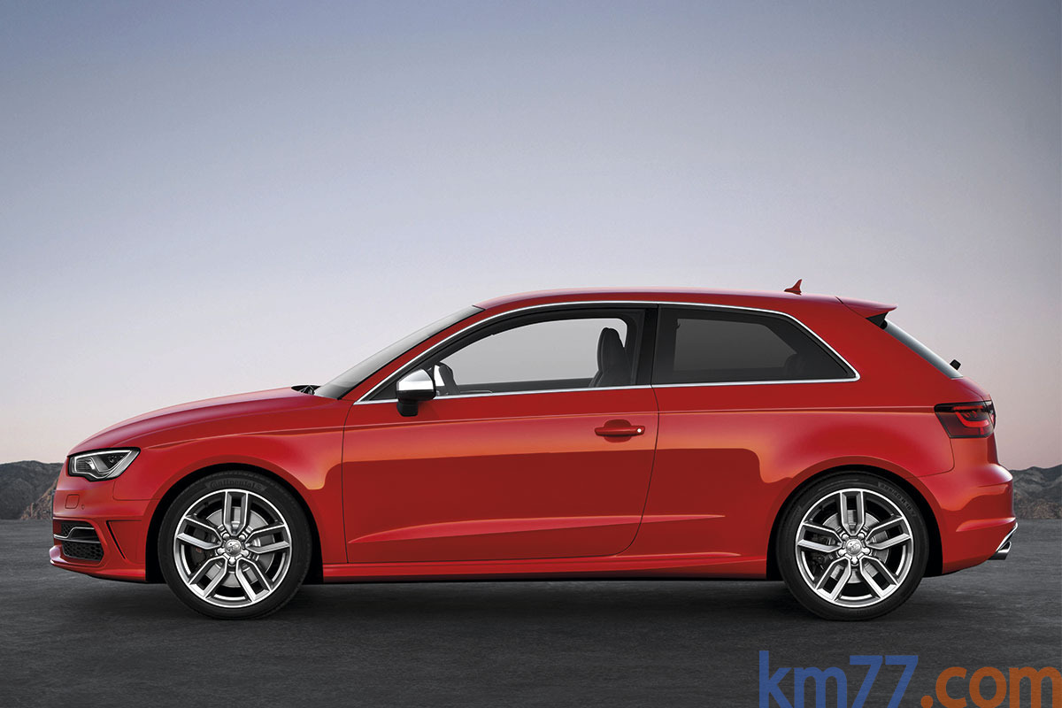 Audi A3 S3 S3 Turismo Rojo Misano Efecto Perla Exterior Lateral 3 puertas
