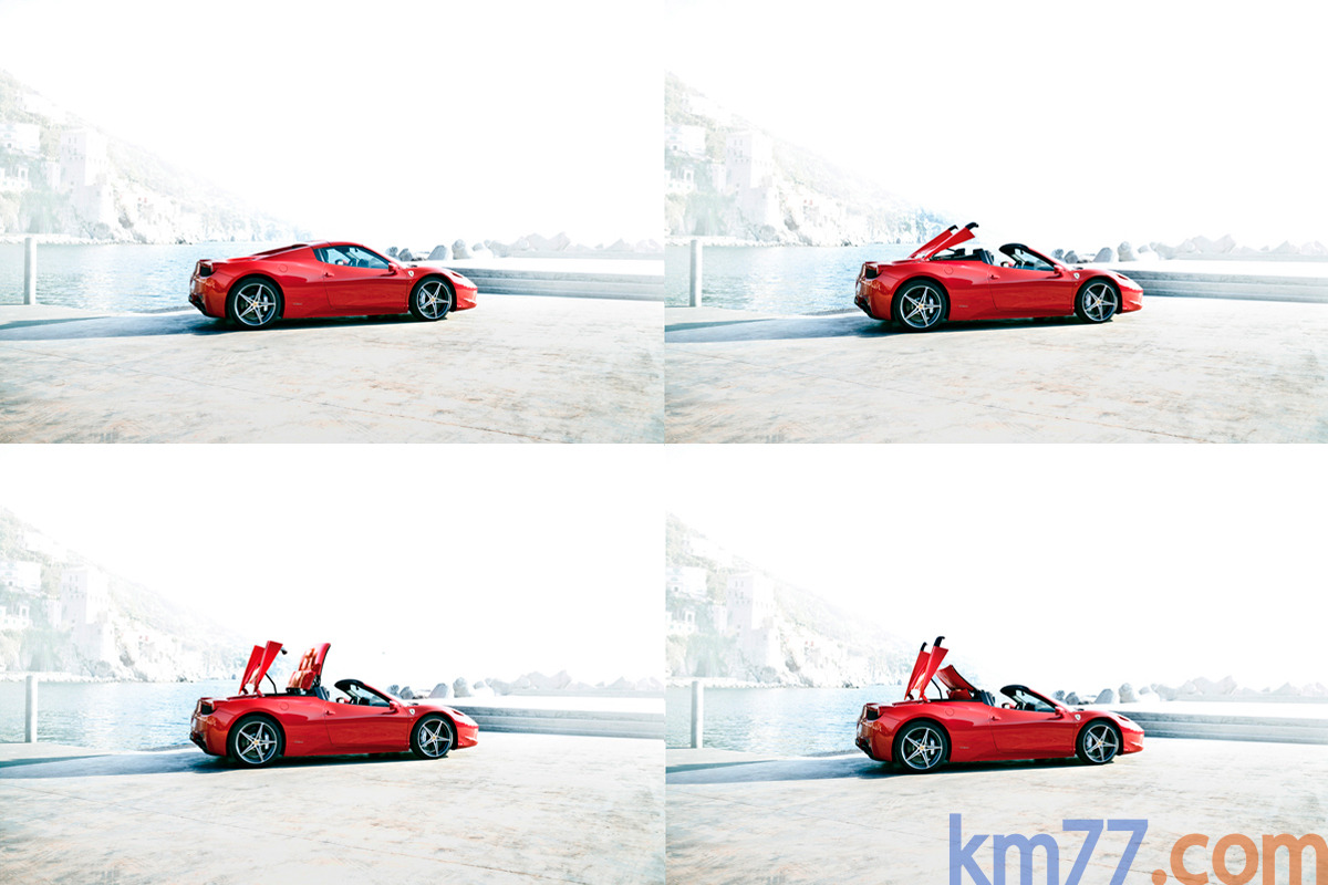 Ferrari 458 458 Spider (578 CV) Gama 458 Spider Descapotable Rojo Scuderia Exterior Lateral 2 puertas