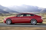 Audi A5 Sportback 2.0 TFSI 180 CV S line Turismo Rojo Misano Efecto Perla Exterior Lateral 5 puertas