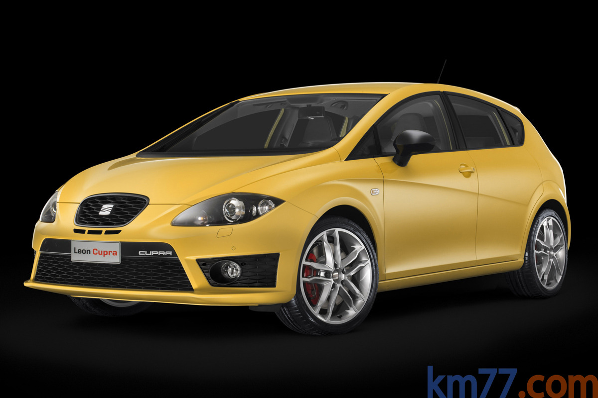SEAT Le&oacute;n 2.0 TSI 240 CV CUPRA CUPRA Turismo Amarillo Crono Exterior Frontal-Lateral 5 puertas