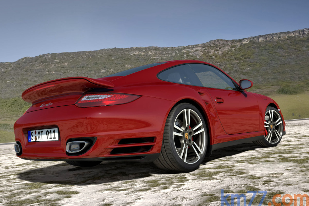 Porsche 911 Turbo Coup&eacute; Turbo Coup&eacute; Rojo Guardia Exterior Posterior-Lateral 2 puertas