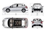 Peugeot 308 Gama 308 Gama 308 Turismo T&eacute;cnica Dimensiones 5 puertas