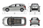 Peugeot 308 Gama 308 SW Gama 308 SW Turismo familiar T&eacute;cnica Dimensiones 5 puertas