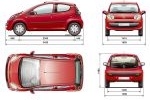 Citroën C1 Gama C1 Gama C1 Turismo Técnica Dimensiones 5 puertas