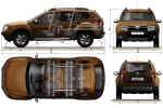 Dacia Duster Gama Duster Gama Duster Todo terreno T&eacute;cnica Dimensiones 5 puertas
