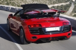 Audi R8 Spyder 5.2 FSI V10 quattro Spyder Descapotable Rojo Brillante Exterior Cenital-Lateral-Posterior 2 puertas