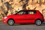Skoda Fabia Gama Fabia Gama Fabia Turismo Rojo Corrida Exterior Lateral 5 puertas