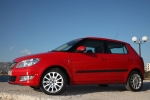 Skoda Fabia Gama Fabia Gama Fabia Turismo Rojo Corrida Exterior Lateral 5 puertas