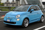 Fiat 500 0.9 TwinAir 85&nbsp;CV Sport (2013) Turismo Azul claro Cha Cha Cha Exterior Frontal-Lateral 3 puertas