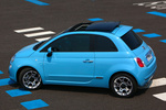 Fiat 500 0.9 TwinAir 85&nbsp;CV Sport (2013) Turismo Azul claro Cha Cha Cha Exterior Lateral 3 puertas