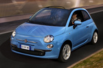 Fiat 500 0.9 TwinAir 85&nbsp;CV Gama 500C Descapotable Azul claro Cha Cha Cha Exterior Frontal-Lateral 2 puertas