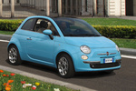 Fiat 500 0.9 TwinAir 85&nbsp;CV Gama 500C Descapotable Azul claro Cha Cha Cha Exterior Lateral-Frontal 2 puertas