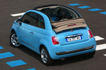 Fiat 500 0.9 TwinAir 85&nbsp;CV Gama 500C Descapotable Azul claro Cha Cha Cha Exterior Lateral-Posterior 2 puertas