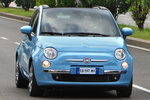 Fiat 500 0.9 TwinAir 85&nbsp;CV Gama 500C Descapotable Azul claro Cha Cha Cha Exterior Frontal 2 puertas