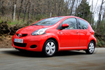 Toyota Aygo Gama Aygo Blue Turismo Rojo Fuego Exterior Frontal-Lateral 5 puertas