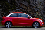 Audi A1 1.4 TFSI 122 CV S tronic 7 vel. Ambition  Turismo Rojo Misano Efecto Perla Exterior Lateral 3 puertas