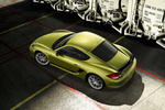 Porsche Cayman R 330 CV R Coup&eacute; Verde Peridot Metalizado Exterior Cenital-Lateral 3 puertas