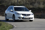 Honda Accord Tourer 2.2 i-DTEC 180 CV (2008) Type S Turismo familiar Blanco Premium Perlado Exterior Frontal-Lateral 5 puertas