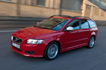 Volvo V50 DRIVe 114 CV R-Design Turismo familiar Rojo S&oacute;lido Exterior Frontal-Lateral 5 puertas