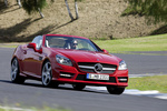 Mercedes-Benz Clase SLK 350 BlueEFFICIENCY Aut. Gama SLK Descapotable Rojo &Oacute;palo Exterior Lateral-Frontal 2 puertas