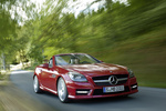 Mercedes-Benz Clase SLK 350 BlueEFFICIENCY Aut. Gama SLK Descapotable Rojo &Oacute;palo Exterior Lateral-Frontal 2 puertas