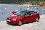 Volkswagen Golf  Cabrio 1.6 TDI CR BMT 105 CV Advance Descapotable Rojo atardecer metalizado Exterior Frontal-Lateral 2 puertas