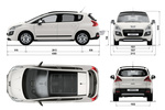 Peugeot 3008 HYbrid4 HYbrid4 Monovolumen T&eacute;cnica Dimensiones 5 puertas