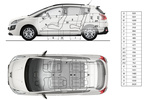 Peugeot 3008 HYbrid4 HYbrid4 Monovolumen T&eacute;cnica Dimensiones 5 puertas