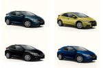 Honda Civic Gama Civic Gama Civic Turismo Gama de colores Exterior Lateral 5 puertas