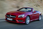 Mercedes-Benz Clase SL SL 500 435 CV Gama SL Descapotable Rojo &Oacute;palo Exterior Frontal-Lateral 2 puertas