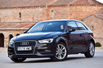 Audi A3 1.4 TFSI 122 CV Gama A3 Turismo Negro phantom efecto perla Exterior Frontal-Lateral 3 puertas