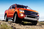 Ford Ranger 3.2 TDCi 200 CV 4x4 Wildtrack Pick up Naranja el&eacute;ctrico Exterior Lateral-Frontal 4 puertas