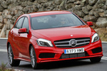 Mercedes-Benz Clase A A 180 CDI BlueEFFICIENCY L&iacute;nea AMG Sport Turismo Rojo Jupiter Exterior Lateral-Frontal 5 puertas