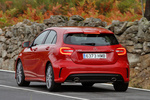 Mercedes-Benz Clase A A 180 CDI BlueEFFICIENCY L&iacute;nea AMG Sport Turismo Rojo Jupiter Exterior Lateral-Posterior 5 puertas