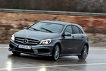 Mercedes-Benz Clase A A 200 CDI BlueEFFICIENCY 136 CV L&iacute;nea AMG Sport Turismo Gris monta&ntilde;a metalizado Exterior Frontal-Lateral 5 puertas
