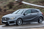 Mercedes-Benz Clase A A 200 CDI BlueEFFICIENCY 136 CV L&iacute;nea AMG Sport Turismo Gris monta&ntilde;a metalizado Exterior Frontal-Lateral 5 puertas