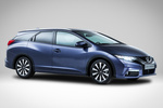 Honda Civic Gama Civic Tourer Gama Civic Tourer Turismo familiar Azul Oc&eacute;ano Exterior Frontal-Lateral 5 puertas