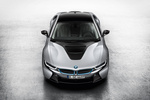 BMW i8 Gama i8 Gama i8 Coup&eacute; Ionic Silver con acentuaci&oacute;n BMW i Blau Exterior Frontal-Cenital 3 puertas
