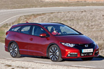 Honda Civic Tourer 1.6 i-DTEC 120 CV Sport Turismo familiar Rojo Pasi&oacute;n Perlado Exterior Lateral-Frontal 5 puertas
