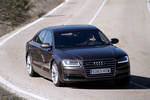 Audi A8 3.0 TDI (258 CV) Gama A8 Turismo Marr&oacute;n Argus metalizado Exterior Lateral-Frontal-Cenital 4 puertas