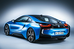 BMW i8 Gama i8 Paquete Pure Impulse Coup&eacute; Protonic Blue con detalles Frozen Grey metalizado Exterior Lateral-Posterior 3 puertas