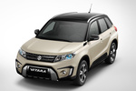 Suzuki Vitara Gama Vitara GLX con Pack Rugged Todo terreno Marfil Sabana Metalizado Exterior Frontal-Lateral 5 puertas