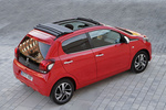 Peugeot 108 1.2 PureTech 82 Allure TOP! Turismo Rojo Scarlet Exterior Cenital-Posterior-Lateral 5 puertas