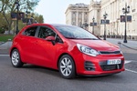 KIA Rio Gama Rio Gama Rio Turismo Signal Red Exterior Frontal-Lateral 5 puertas