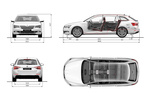 Skoda Superb Gama Superb Combi Gama Superb Combi Turismo familiar T&eacute;cnica Dimensiones 5 puertas