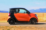smart fortwo 1.0 71 CV twinamic Passion Turismo Negro y Naranja Lava Exterior Frontal-Lateral 3 puertas