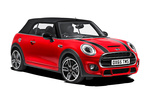 MINI MINI Cooper S (Paquete John Cooper Works exterior) Gama MINI Cabrio Descapotable Chili Red Exterior Frontal-Lateral 2 puertas