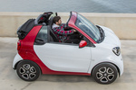 smart fortwo Gama fortwo Passion Descapotable Blanco Cristal y Rojo J&uacute;piter Exterior Cenital-Lateral 3 puertas