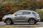 Nissan Juke DIG-T 115 CV 4x2 Tekna Todo terreno Gris con paquete Amarillo San Diego Exterior Lateral 5 puertas