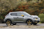 Nissan Juke DIG-T 115 CV 4x2 Tekna Todo terreno Gris con paquete Amarillo San Diego Exterior Lateral 5 puertas